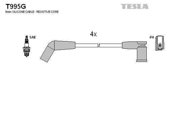 TESLA Kit cavi candele T995G T995G Cavi candele FORD S-MAX TESLA costo