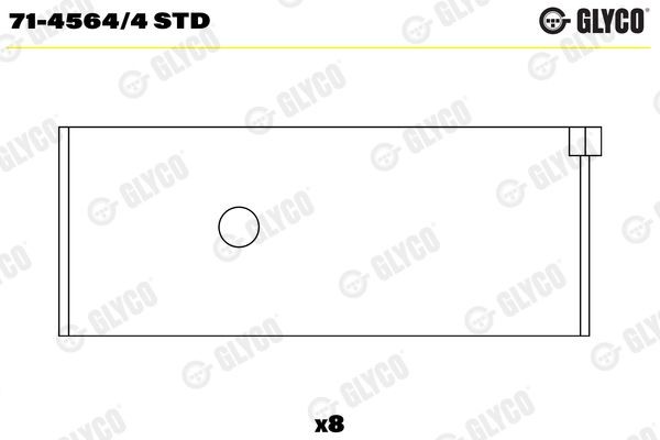 Ρουλεμάν μπιέλας GLYCO 71-4564/4 STD GLYCO 71-4564/4 STD Ρουλεμαν μπιελας TOYOTA HILUX Pick-up 2020