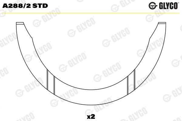 GLYCO Thrust Washer, crankshaft A288/2 STD GLYCO A288/2 STD Toyota Corolla Compact thrust washers price