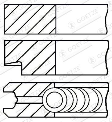 GOETZE ENGINE Stempelringsett 08-525709-00 GOETZE ENGINE 08-525709-00 originale Stempelringer TR 5 (250) hva koster