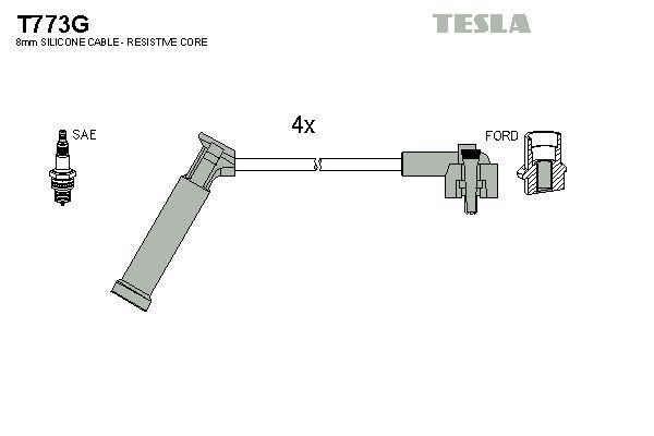 TESLA Kit cavi candele T773G T773G Cavi candele TESLA FORD S-MAX costo