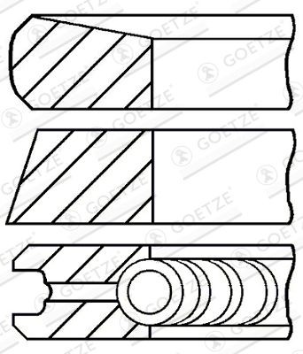 GOETZE ENGINE Kolvirõngakomplekt 08-422400-00 GOETZE ENGINE 08-422400-00 Kolvirõngad TOYOTA Corolla XII Hatchback (E210) odav