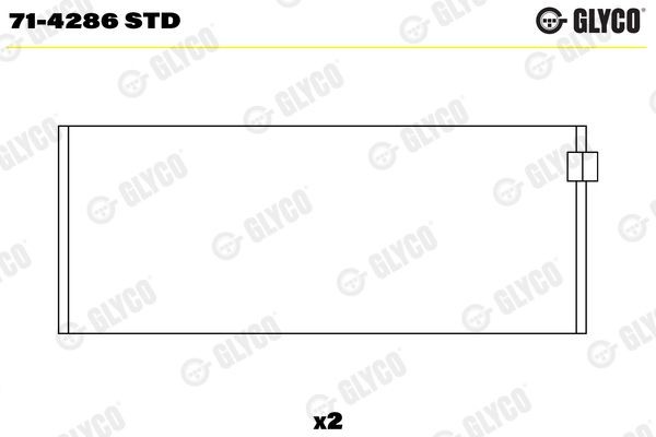GLYCO Kiertokangen laakeri 71-4286 STD GLYCO 71-4286 STD RENAULT TRUCKS Kiertokangen laakeri vaihto hinta