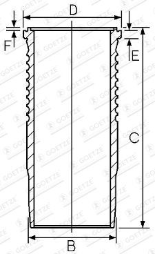 GOETZE ENGINE Cylinderforing 15-677620-00 GOETZE ENGINE 15-677620-00 Cylinderforing AUDI QUATTRO originale