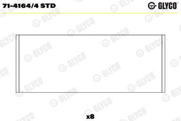 GLYCO Ojničné lożisko 71-4164/4 STD 71-4164/4 STD Miska ojničného loziska HONDA CR-Z GLYCO