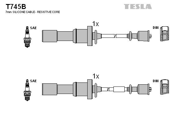 Tennplugg kabelsett TESLA T745B TESLA T745B Tennkabler KIA SORENTO 2019