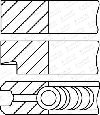 GOETZE ENGINE Stempelringsett 08-137606-00 pris Stempelringer Subaru BS 08-137606-00 GOETZE ENGINE
