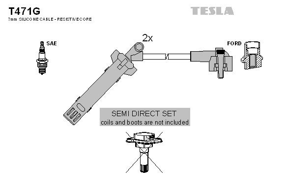 Kit cavi candele TESLA T471G TESLA T471G Fili candele Ford TRANSIT 2018