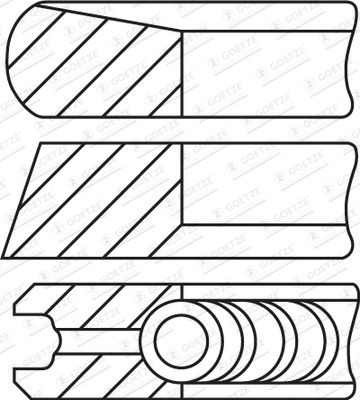 GOETZE ENGINE Piston Ring Kit 08-435200-00 GOETZE ENGINE 08-435200-00 genuine Taliant Saloon piston ring set price