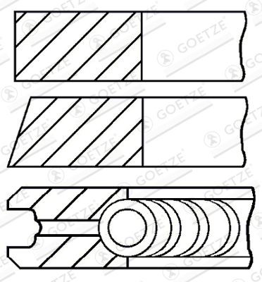 GOETZE ENGINE Stempelringsett 08-435700-00 GOETZE ENGINE 08-435700-00 Stempelringer Silverado 1500 originale pris