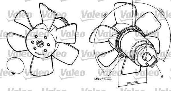 VALEO Motoventilateur 698369 Ventilateur de radiateur VALEO TRANSPORTER 698369 pas cher