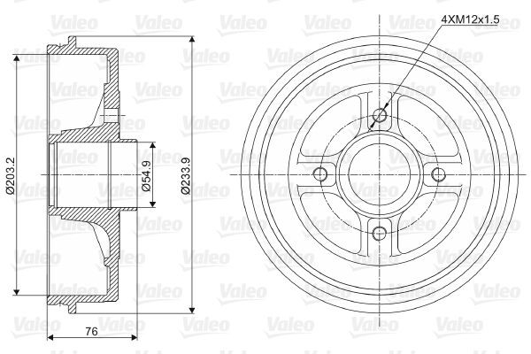 VALEO Bremsetromle 237003 Tromlebremser VALEO 350 Z 237003 billig