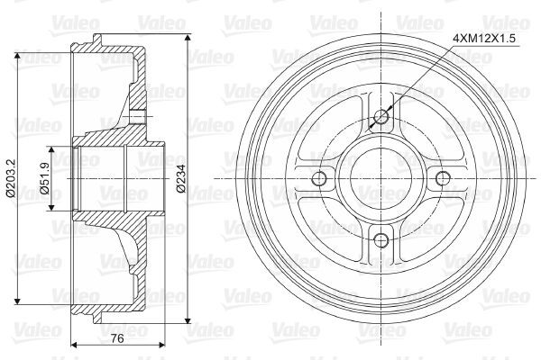 VALEO Bremsetrommel 237008 237008 VALEO Bremsetrommel Suzuki billige