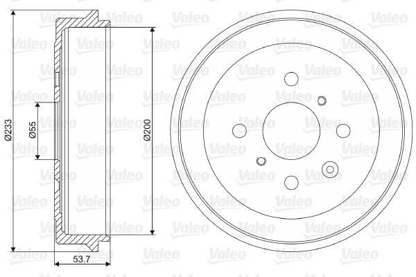 VALEO Remtrommel 237064 Remtrommels VALEO JUMPER 237064 goedkoop