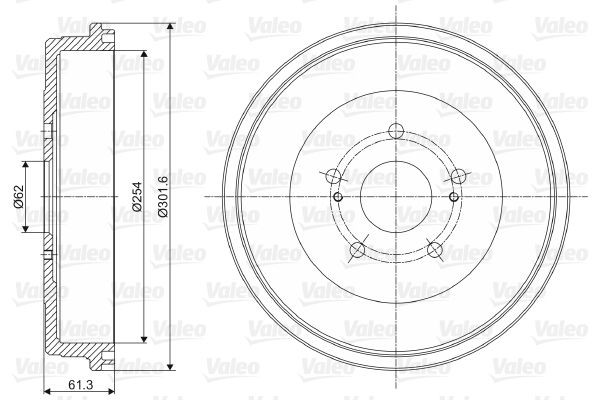 VALEO Bremsetromle 237063 Bremsetromler VALEO GRAND VITARA 237063 billig