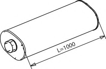 DINEX Mitten- / bakljuddämpare 28399 28399 DINEX mellan ljuddämpare Iveco Daily