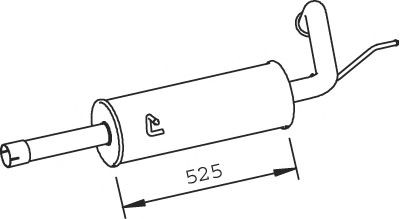 DINEX Πίσω σιλανσιέ 32316 32316 Τελικό εξάτμισης FORD S-MAX DINEX