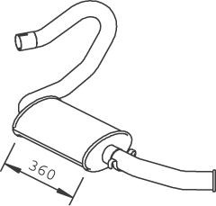 DINEX Bagpotte 33359 Lyddæmper udstødning DINEX Peugeot J9 33359