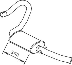 DINEX Endschalldämpfer 33364 Endtopf DINEX Fiat TEMPRA 33364