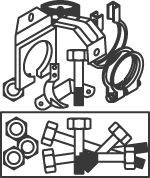 DINEX Montageset, uitlaatsysteem 50940 50940 DINEX Montageset uitlaat Opel goedkoop