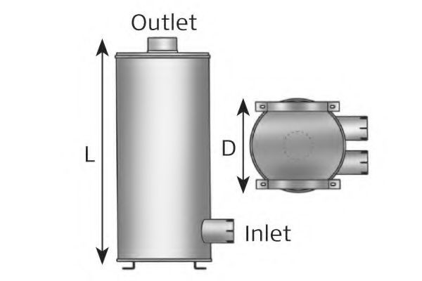 DINEX Silenziatore centrale, universale 89451 89451 costo Scarico sportivo KIA CEE'D DINEX