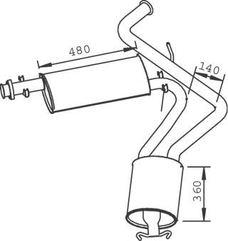 DINEX Silenziatore centrale / posteriore 33320 33320 Marmitta centrale CITROËN XM DINEX costo