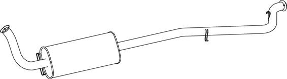 DINEX Keskiäänenvaimentaja 66331 66331 DINEX Keskimmäinen äänenvaimennin Renault GRAND SCÉNIC hinta