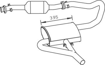 DINEX Mitten- / bakljuddämpare 33318 33318 DINEX slutdämpare Citroen C1