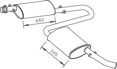 DINEX Silenziatore centrale / posteriore 33336 33336 Marmitta posteriore DINEX PEUGEOT 106 costo