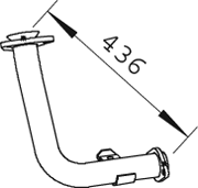 DINEX Tubo gas scarico 66116 66116 costo Tubo gas scarico DINEX RENAULT TWINGO