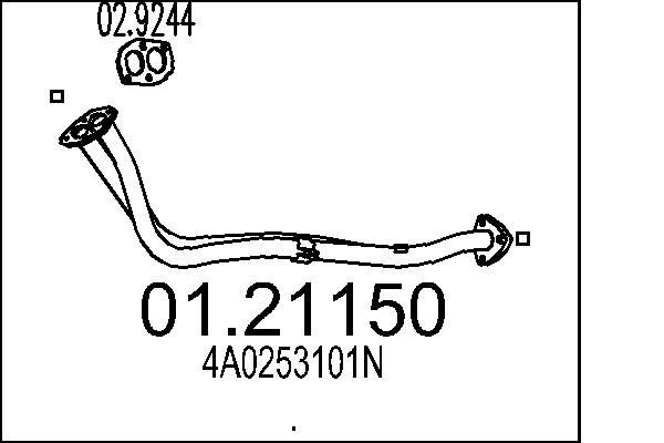 MTS Tubo gas scarico 01.21150 01.21150 costo Tubo gas scarico AUDI Q7 MTS