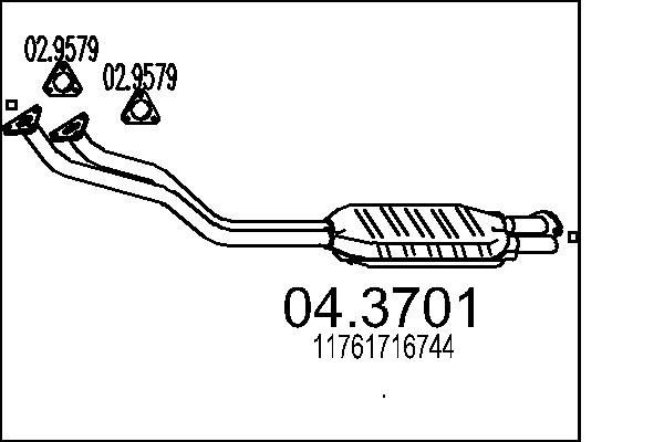 MTS Catalyseur 04.3701 04.3701 Pot catalytique BMW X4 MTS
