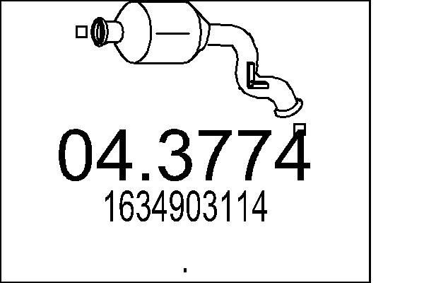 MTS Katalysator 04.3774 Autokatalysator MTS SL 04.3774 goedkoop