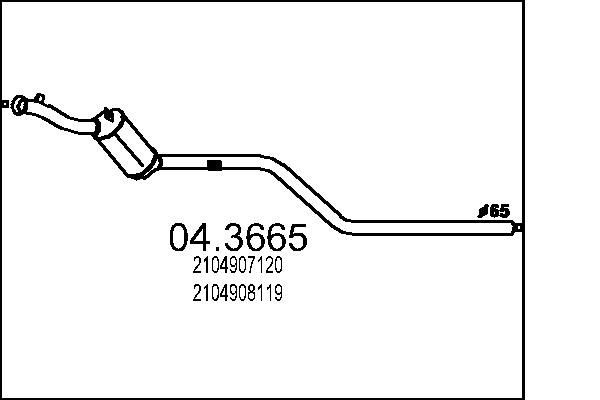 MTS Katalysator 04.3665 04.3665 MTS katalysator MERCEDES-BENZ A-klass