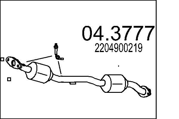 MTS Katalysator 04.3777 04.3777 MTS katalytisk omvandlare MERCEDES-BENZ A-klass
