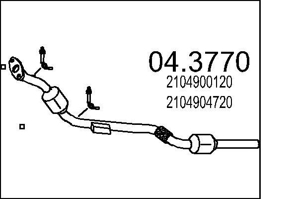 MTS Katalyzátor 04.3770 04.3770 Katalyzátor MERCEDES-BENZ AMG GT MTS