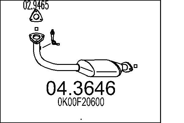 MTS Katalysator 04.3646 04.3646 Katalysator MTS DACIA DUSTER
