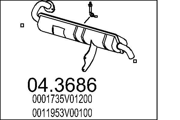 MTS Catalizzatore 04.3686 04.3686 costo Catalizzatore TESLA MODEL Y MTS