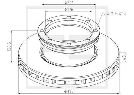PETERS ENNEPETAL Bremseskive 016.666-00A 016.666-00A Skiver MERCEDES-BENZ T1 Bus PETERS ENNEPETAL