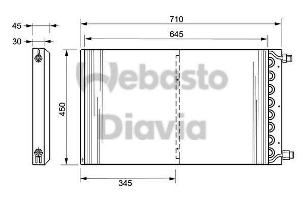 WEBASTO Condenseur, climatisation 62022334ORA 62022334ORA Condenseur de climatisation FORD FOCUS WEBASTO