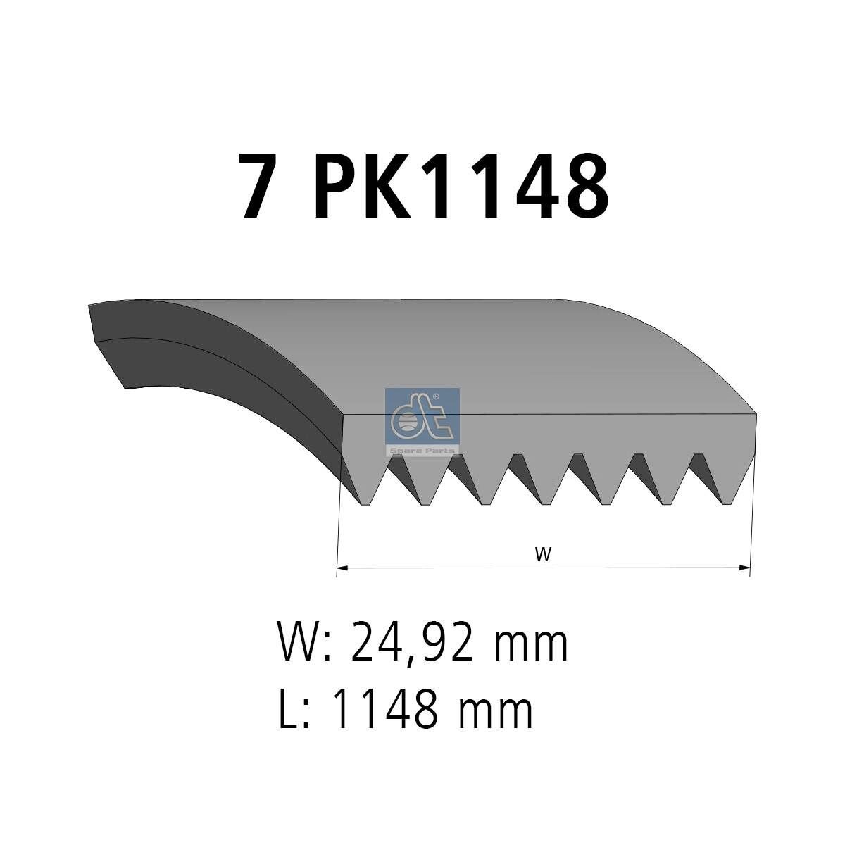 DT Spare Parts Correia trapezoidal estriada 6.22086 DT Spare Parts Correia trapezoidal estriada RENAULT 6.22086