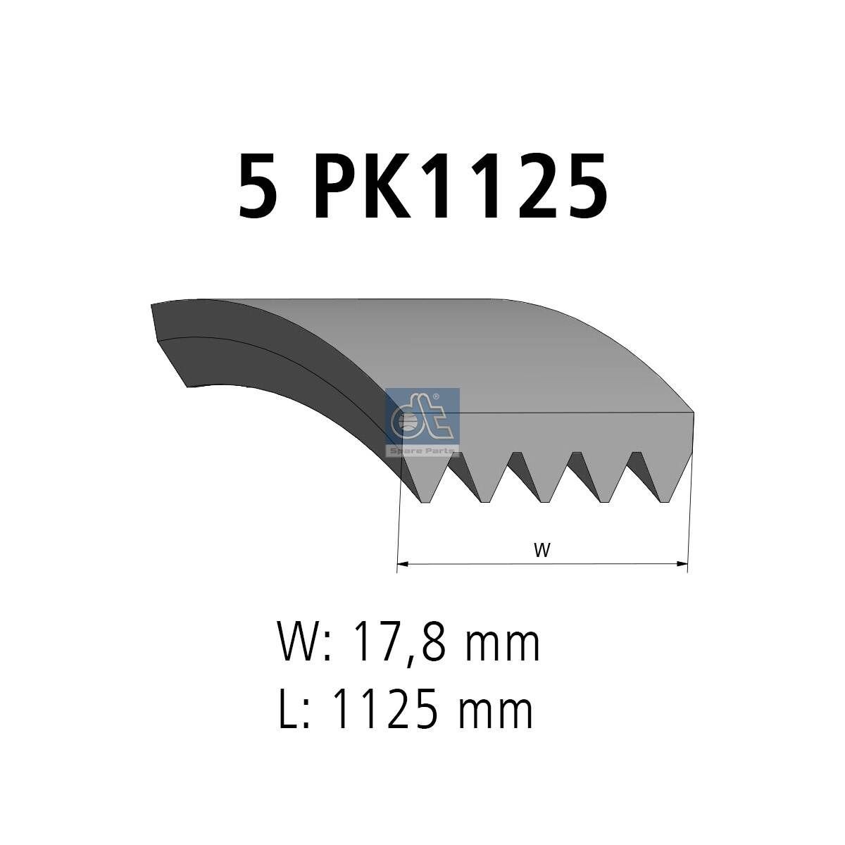 DT Spare Parts Correia trapezoidal estriada 6.31014 Correia serpentina DT Spare Parts DATSUN 6.31014 baratos