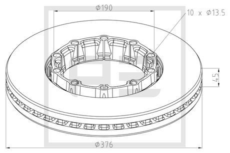 PETERS ENNEPETAL Bremžu diski 066.256-10A 066.256-10A Diski BMW 1. Sērija PETERS ENNEPETAL
