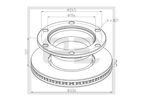 PETERS ENNEPETAL Bremžu diski 256.056-00A Bremžu disks PETERS ENNEPETAL 1. Sērija 256.056-00A lēti