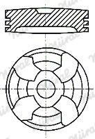 NÜRAL Kolv 87-743600-00 NÜRAL 87-743600-00 Kolv Mercedes S202 original