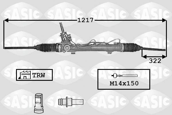 SASIC Tannstang 7006019 SASIC 7006019 originale Tannstang Peugeot 307 Stasjonsvogn hva koster