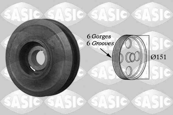 SASIC Crankshaft pulley 2156008 Opel 31_ Belt pulley crankshaft 2156008 SASIC