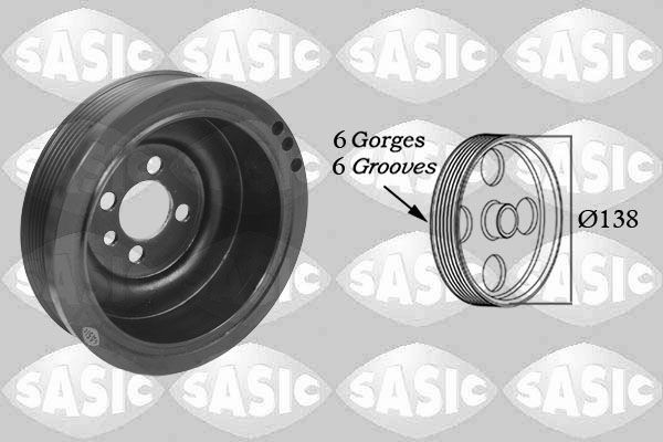 SASIC Riemenscheibe, Kurbelwelle 2156021 2156021 Kurbelwellenriemenscheibe SASIC SMART FORFOUR