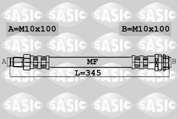 SASIC Bremsschlauch 6606033 6606033 SASIC KIA Bremsschlauch hinten und vorne