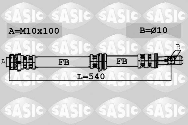 SASIC Flexible de frein 6606061 Flexibles de frein SKODA SASIC 6606061